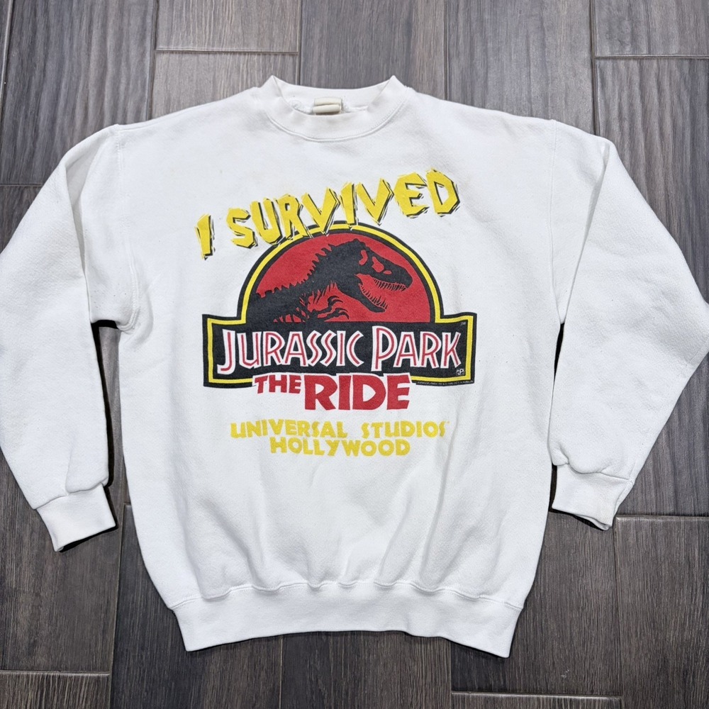 Vtg 1996 Jurassic Park Sweatshirts Size Medium Universal Studio Jurassic Park